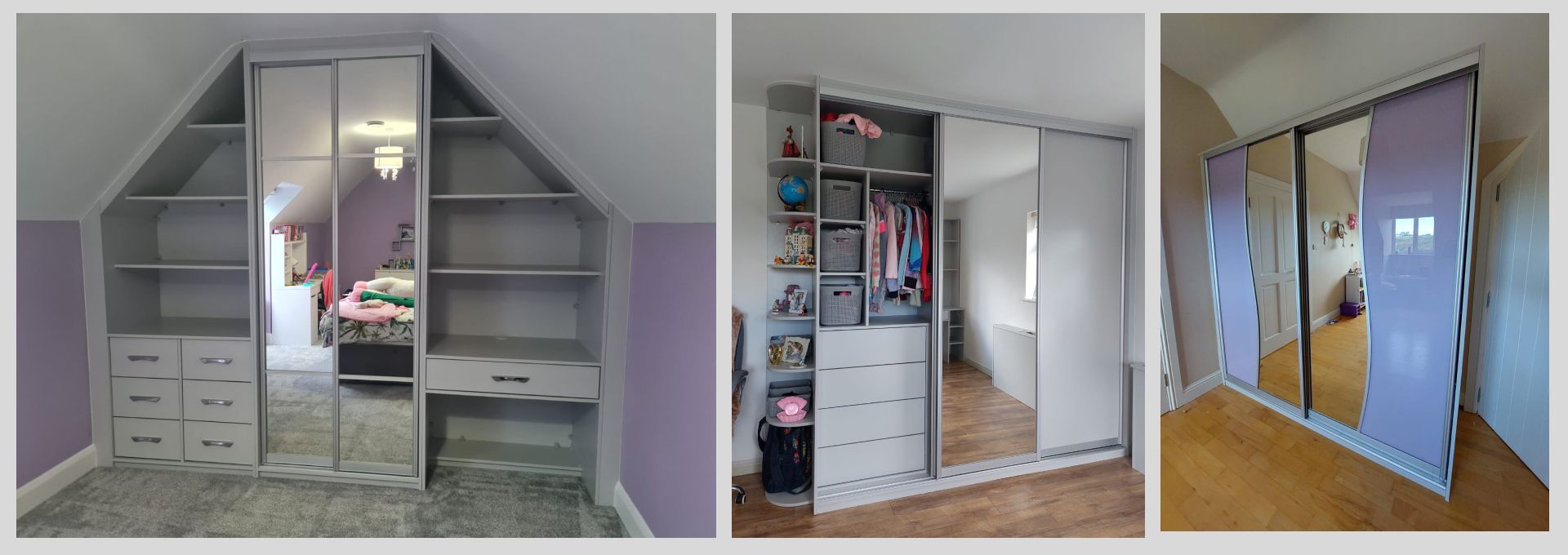 Sliding wardrobe for kids room built by SK Prodesign in Galway